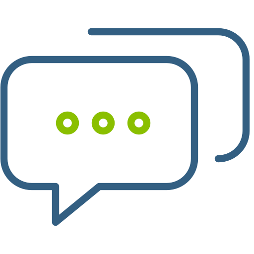 Kunden und Kommunikation – Dialogsymbol Dialogsymbol für Kundenverständnis und klare Kommunikation